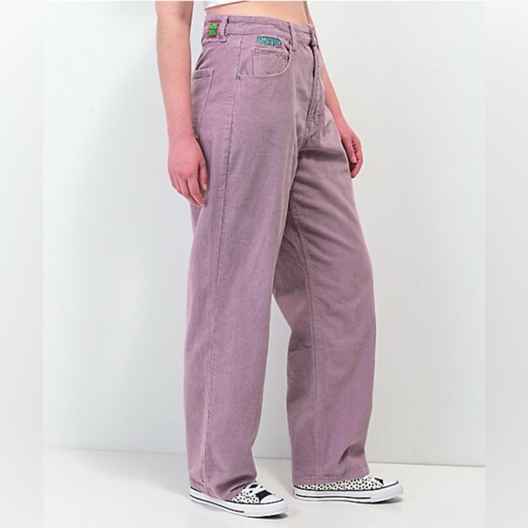 Empyre Woman’s Tori Pants Size 7 Pink Corduroy Relaxed Fit Skate Baggy Comfy Y2K - Picture 2 of 13